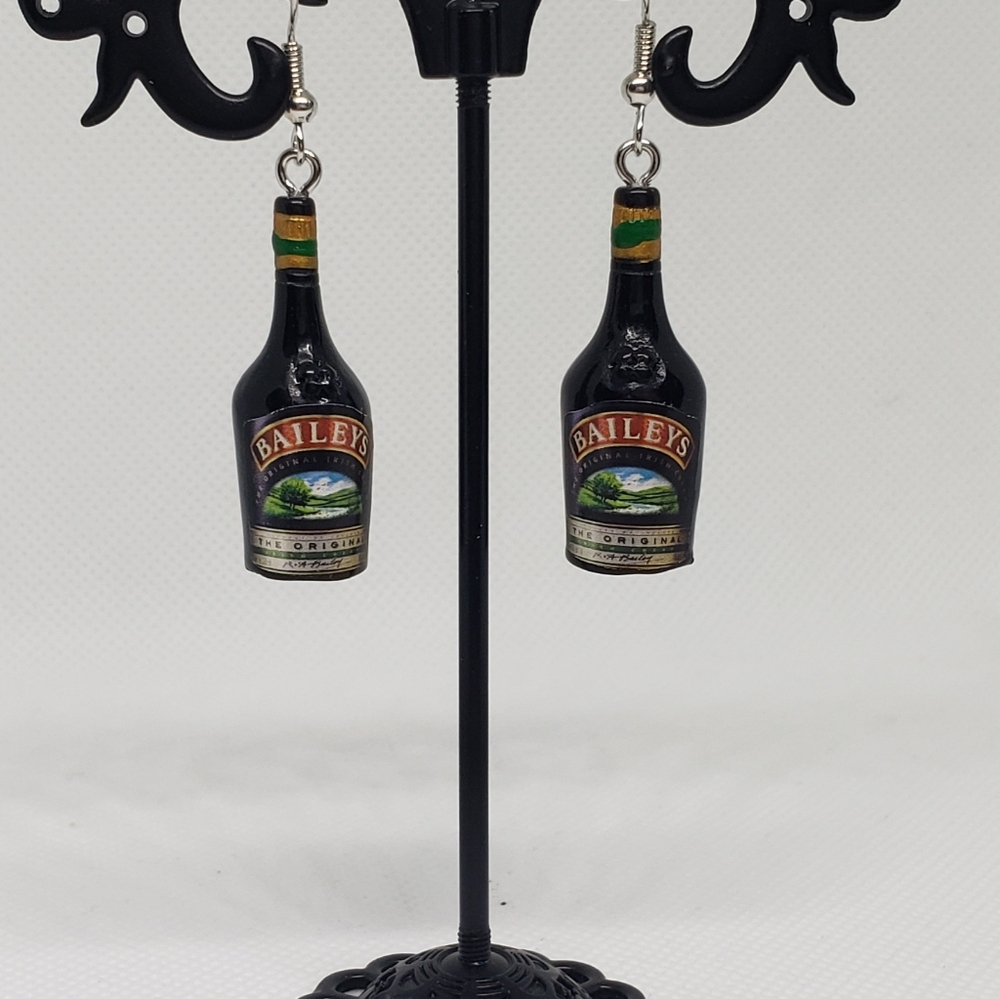 "HOLIDAY SPIRITS" - One Pair of Mini Bottle Earrings